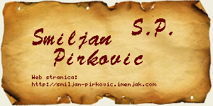 Smiljan Pirković vizit kartica